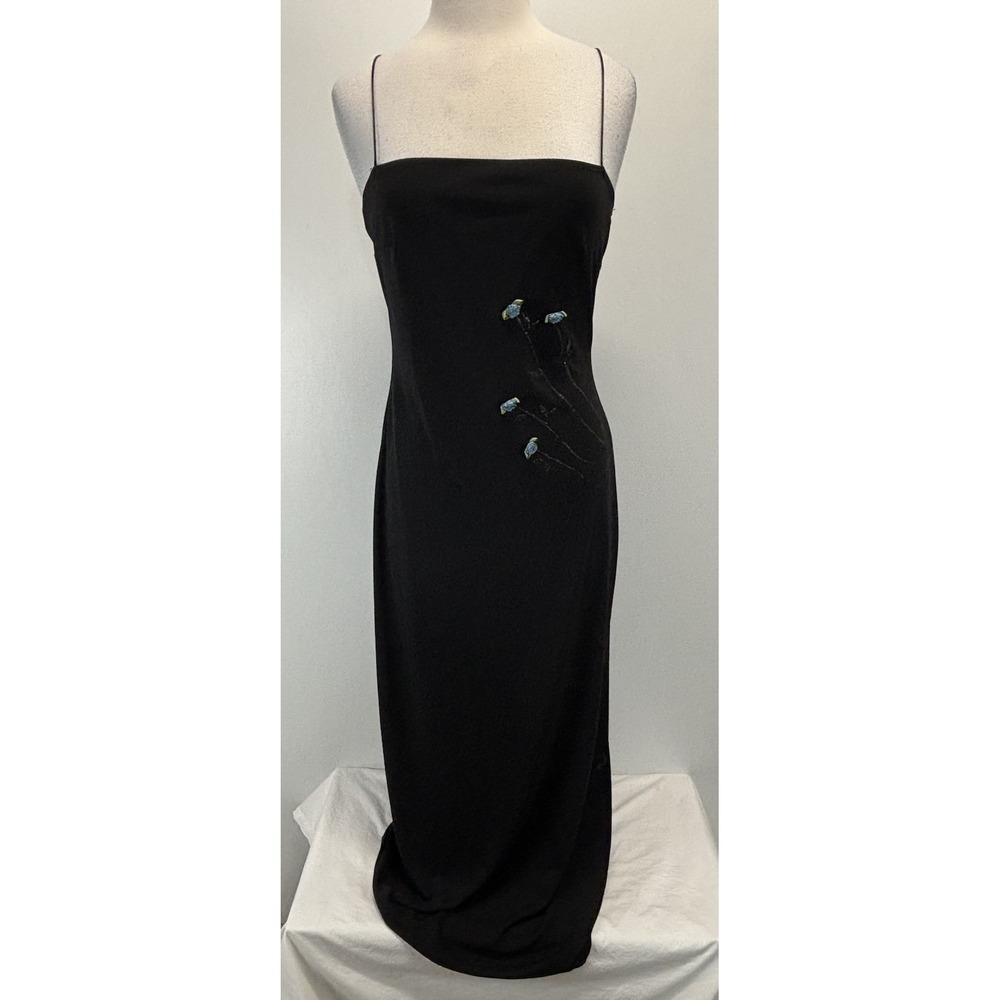 Vtg Y2K Rampage Maxi Dress Gown 11 Juniors Slip Fairy Whimsigoth Square Neck USA